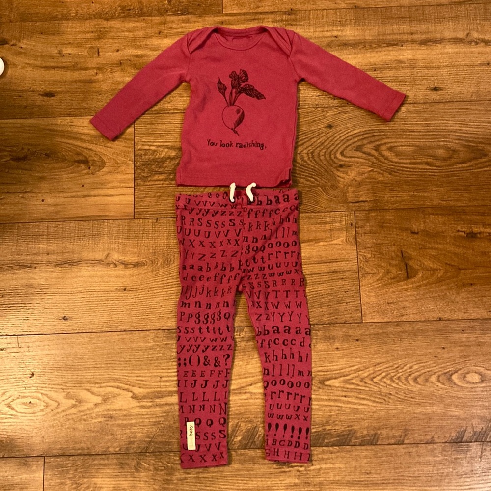 L’ovedbaby 6-9m pink matching set